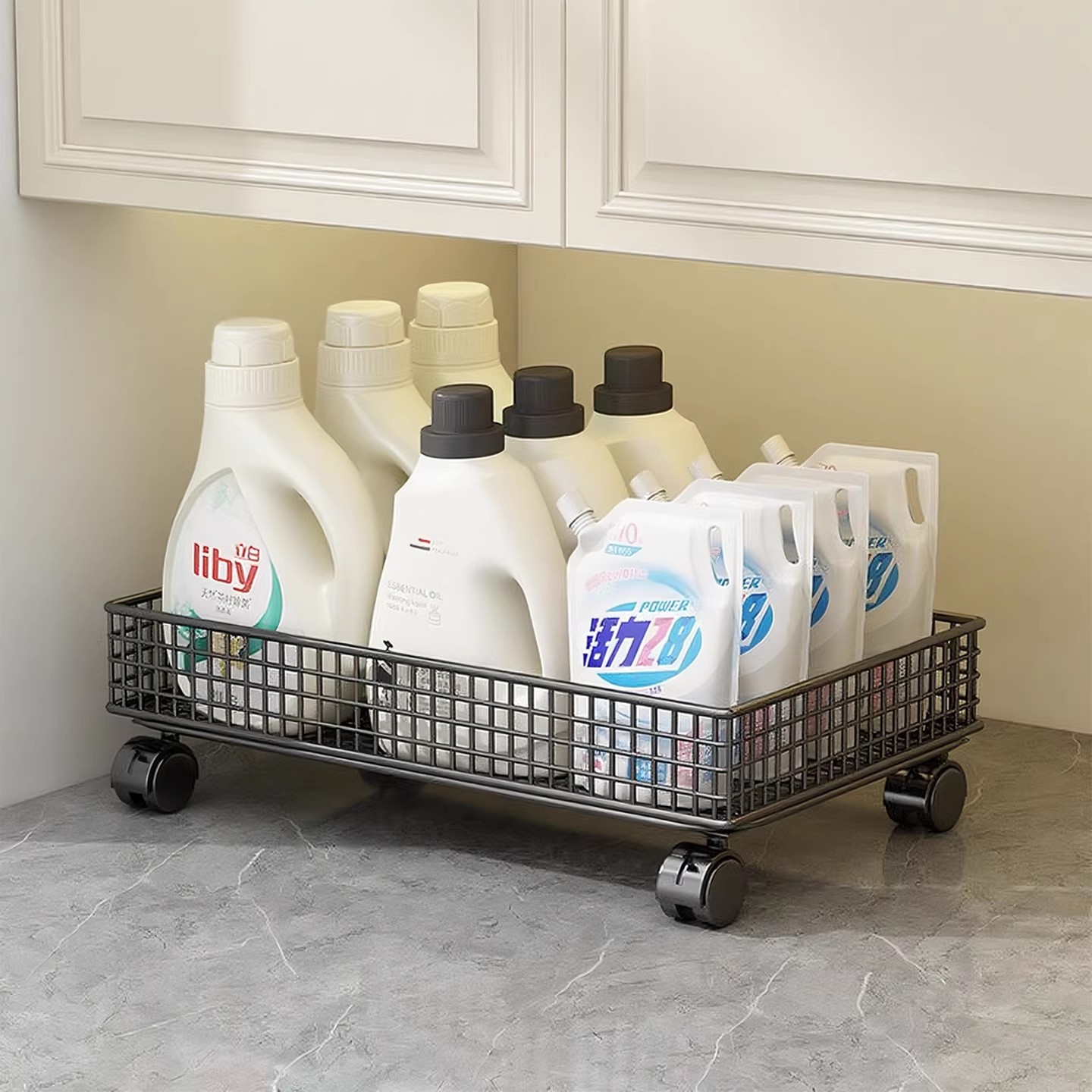 Sanitary Napkin Storage Artifact under the Sink Washbasin Toilet Bathroom Cabinet under the Aunt Napkin Laundry Detergent Storage Rack