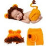 Children's knitted cartoon grabber, gift box for new born, photography props, handmade, lion