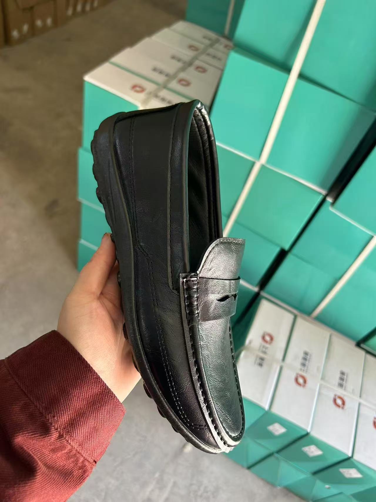 Zapatos de cuero de negocios para hombre, cómodos pies suaves, anchos, zapatos Lefu Doudou, zapatos casuales de primavera para hombre de alta calidad