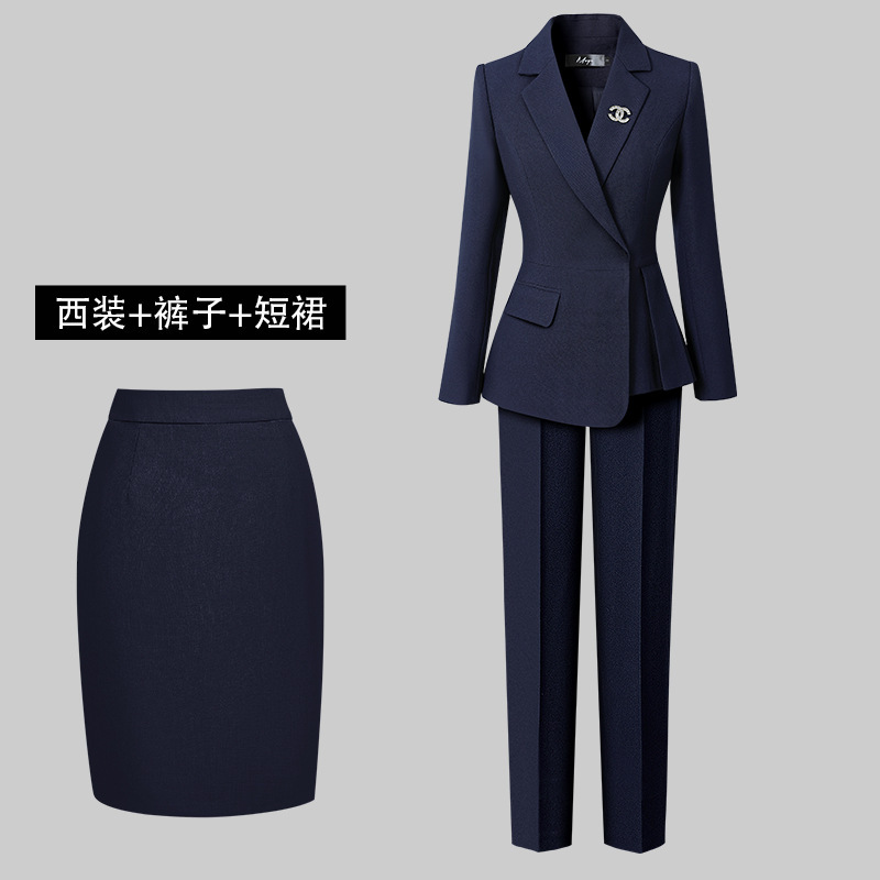 职业套装女秋季西装气质修身高端售楼部置业顾问柜姐珠宝店工作服|undefined