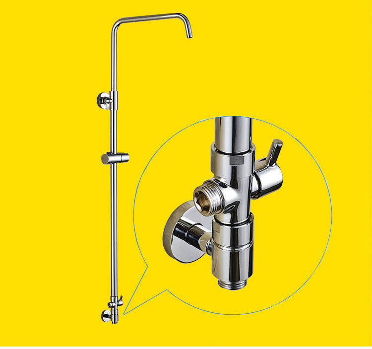 Thickened all-copper shower head lifting rod set, stainless steel lifting bracket, bathroom shower pipe converter accessories undefined