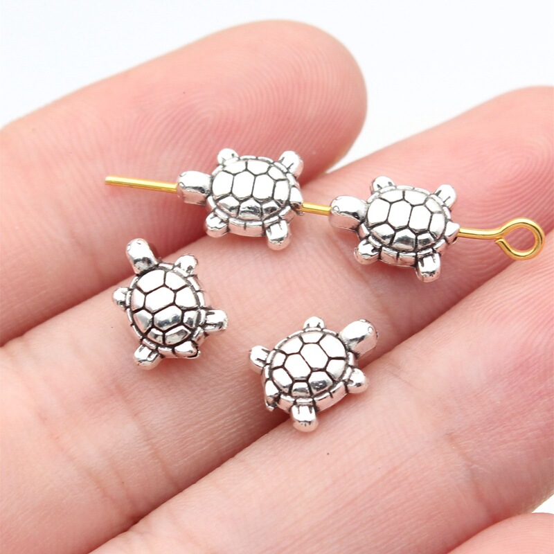 9.7X7.7X4.5Mm 0.78g Antique Silver Color Vintage DIY Alloy Accessories Double-Sided Turtle Small Hole Beads 9.7X7.7X4.5Mm 0.78g Antique Silver Color Vintage DIY Alloy Accessories Double-Sided Turtle Small Hole Beads