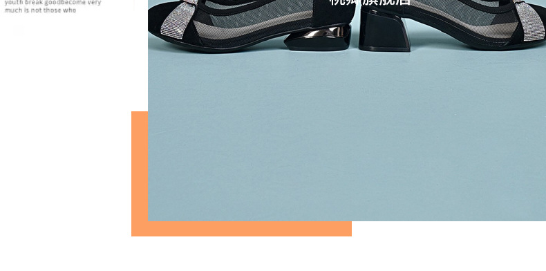 Giày sandal nữ da thật mũi tròn đế mềm gót thô 2.5 cm — Gót đen cao 2.5 cm chi tiết 24
