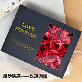 跨境首饰项链戒指耳环耳钉9朵玫瑰花礼盒情人节送妈妈礼物盒批发