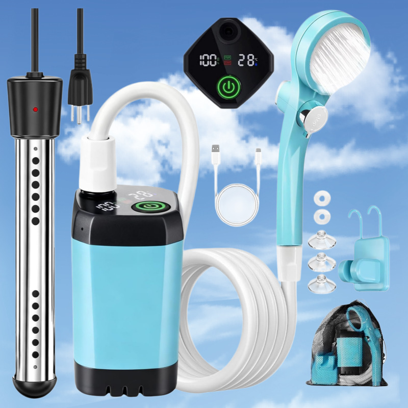 Portable outdoor shower device for dormitories, simple electric water pump, mobile shower head, shower faucet Portable outdoor shower device for dormitories, simple electric water pump, mobile shower head, shower faucet