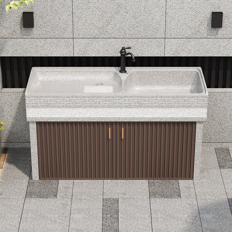Outdoor Courtyard Stone Laundry Sink with Washboard, Outdoor Natural Stone Garden Marble Pool
