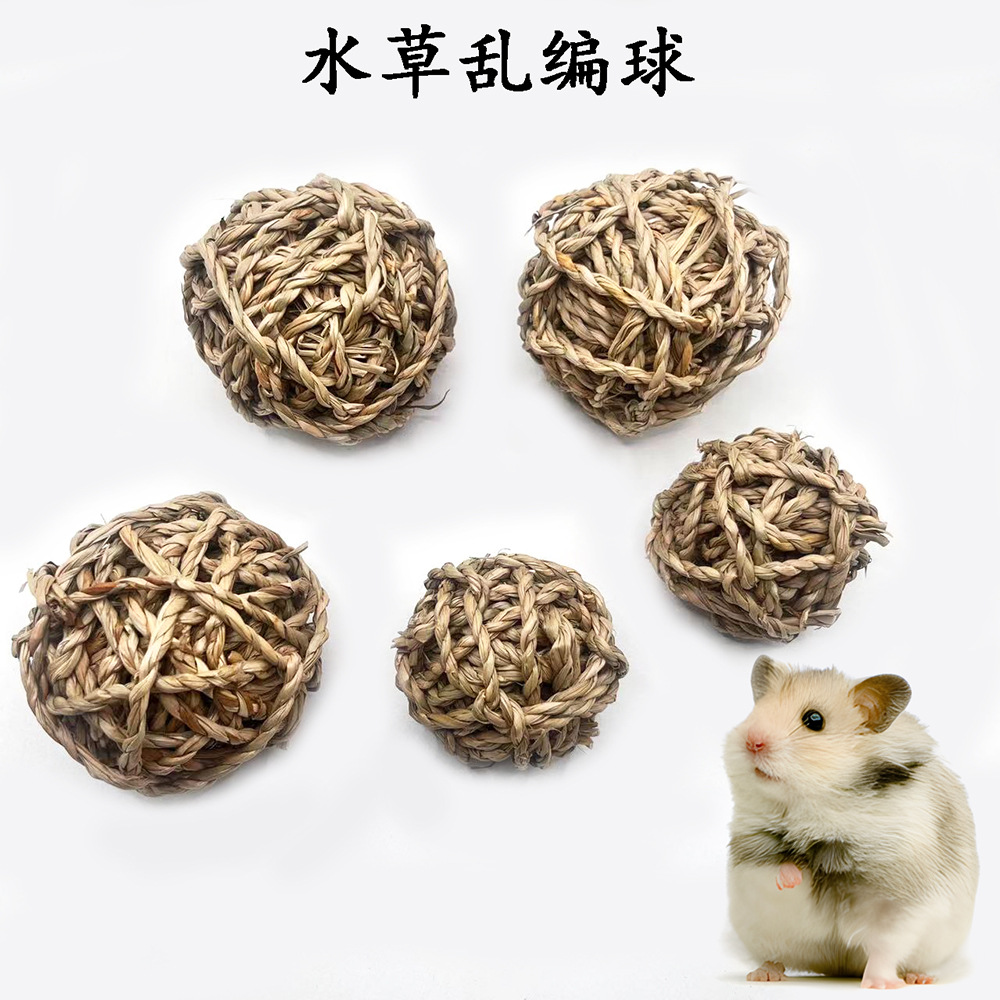 Pelota Molar de Hierba Marina para Conejos de Hierba Natural para Conejos y Cobayas