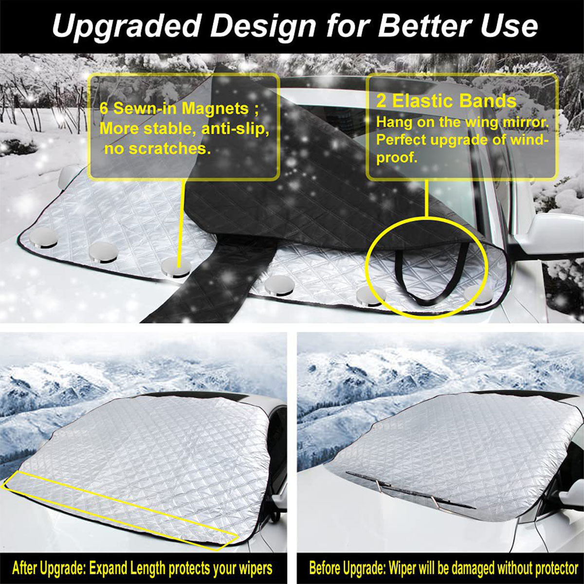 Cross-border car snow shield front windshield snow shield car dust-proof sunshade winter frost-proof frost-proof snow-proof cover