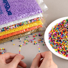 批发手工diy十字绣串珠配件玻璃米珠混珠4mm烤漆米珠陶瓷米珠散珠