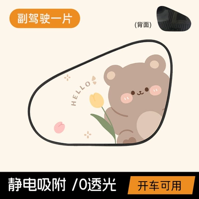 Cartoon car sun visor window Sun shade - tulip-bear-electrostatic-sunshade-for-passenger