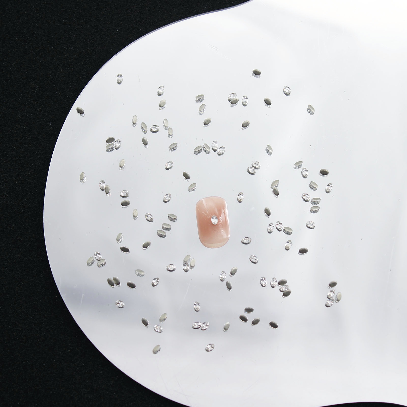 Zircon plano blanco-2*3mm huevo de Paloma