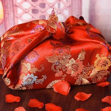 结婚用订婚精致红包袱皮一对婚礼礼物定亲陪嫁包衣服喜盆包裹布袋