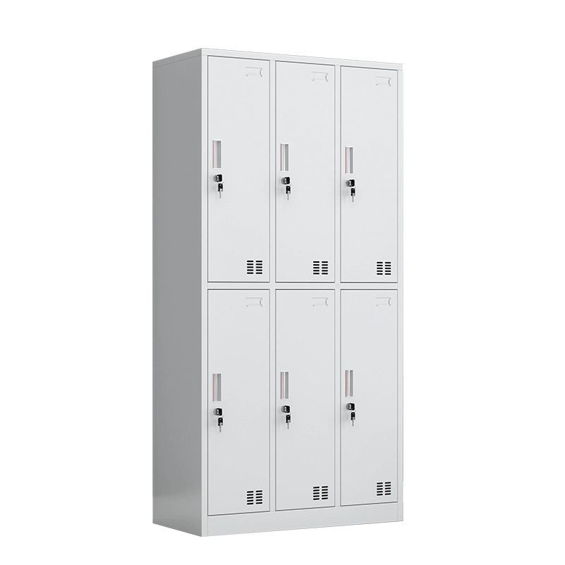 Armario Armario para el personal Armario colgante de metal Dormitorio de estudiantes Gabinete de puertas múltiples Taller con cerradura Zapatero Fabricantes de armarios