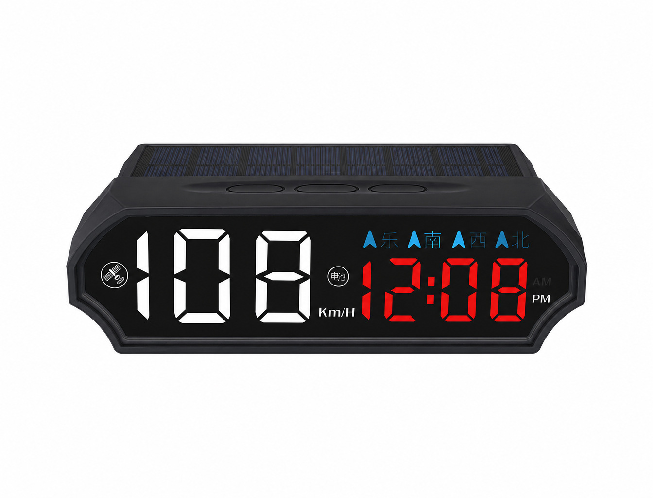 Vietnamese Car Speed Solar-Powered Voice HUD Head-Up Display Electronic Dog Safety Warning Device
