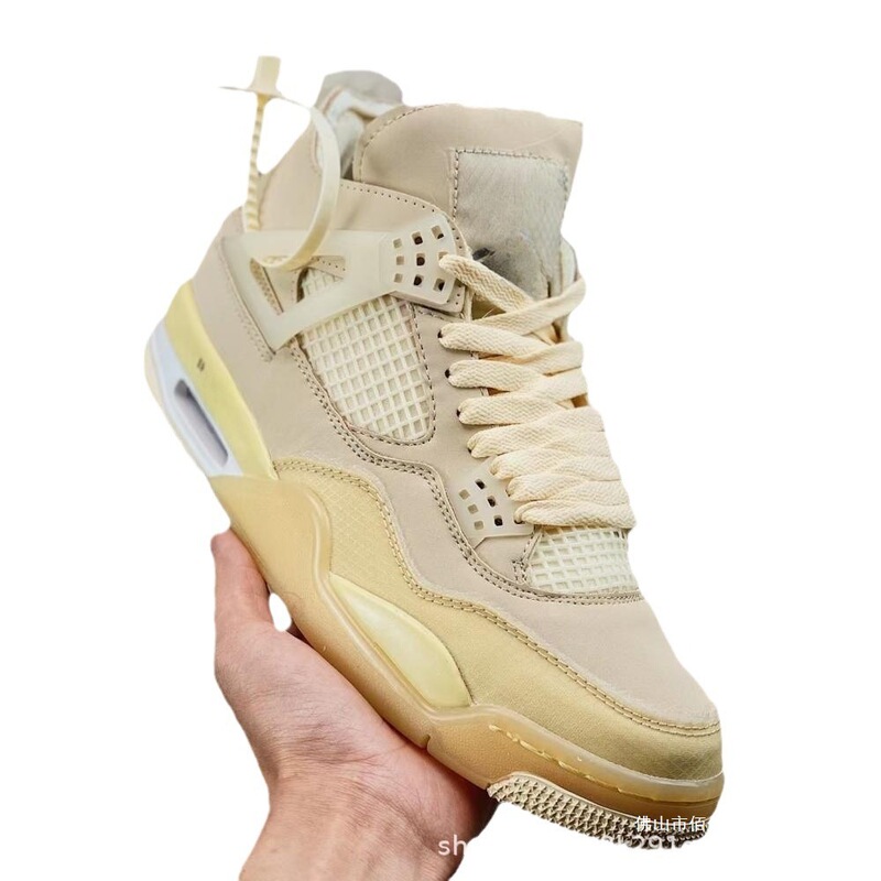 High-Quality Aj4 White Sail Racing Blue Lightning White Purple Basketball Shoes Jordan 4 Thor White Cement Men's and Women's Sports Shoes