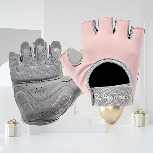 Half-finger fitness gloves for men and women, anti-blisters, non-slip, hand protection for equipment training, cycling wrist guards, pull-up bar, chin-up bar