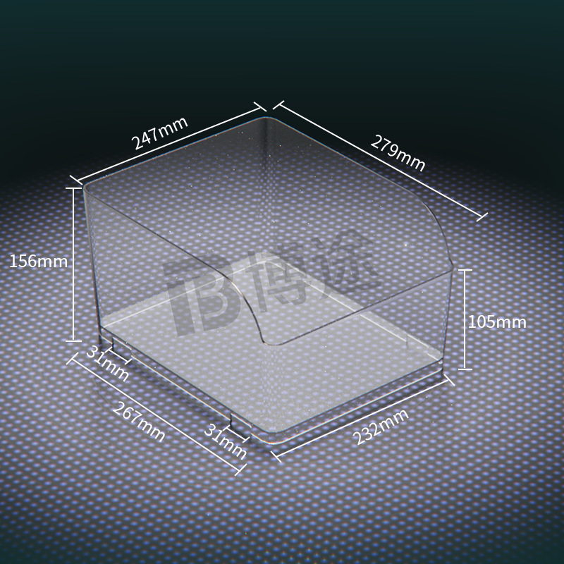 Caja de Almacenamiento Transparente para Bocadillos de Plástico con Tapa para Supermercado