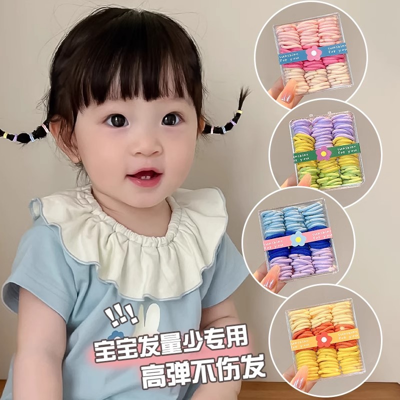 Anillo de pelo de pulgar de dopamina de color para niños niñas corda de caballo de alta elasticidad y durabilidad no daña tocado de cabello