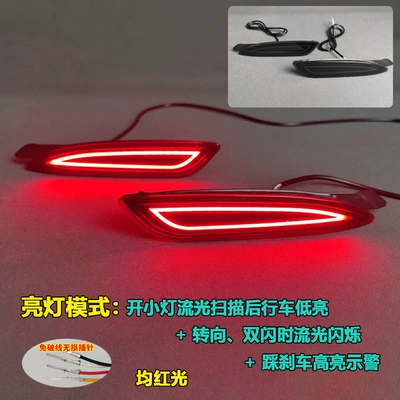 for 22-26 Models of Mazda: Tail light - multi-functional-led-rear-bumper-lights-round-style-smoked-sold-as-a-pair