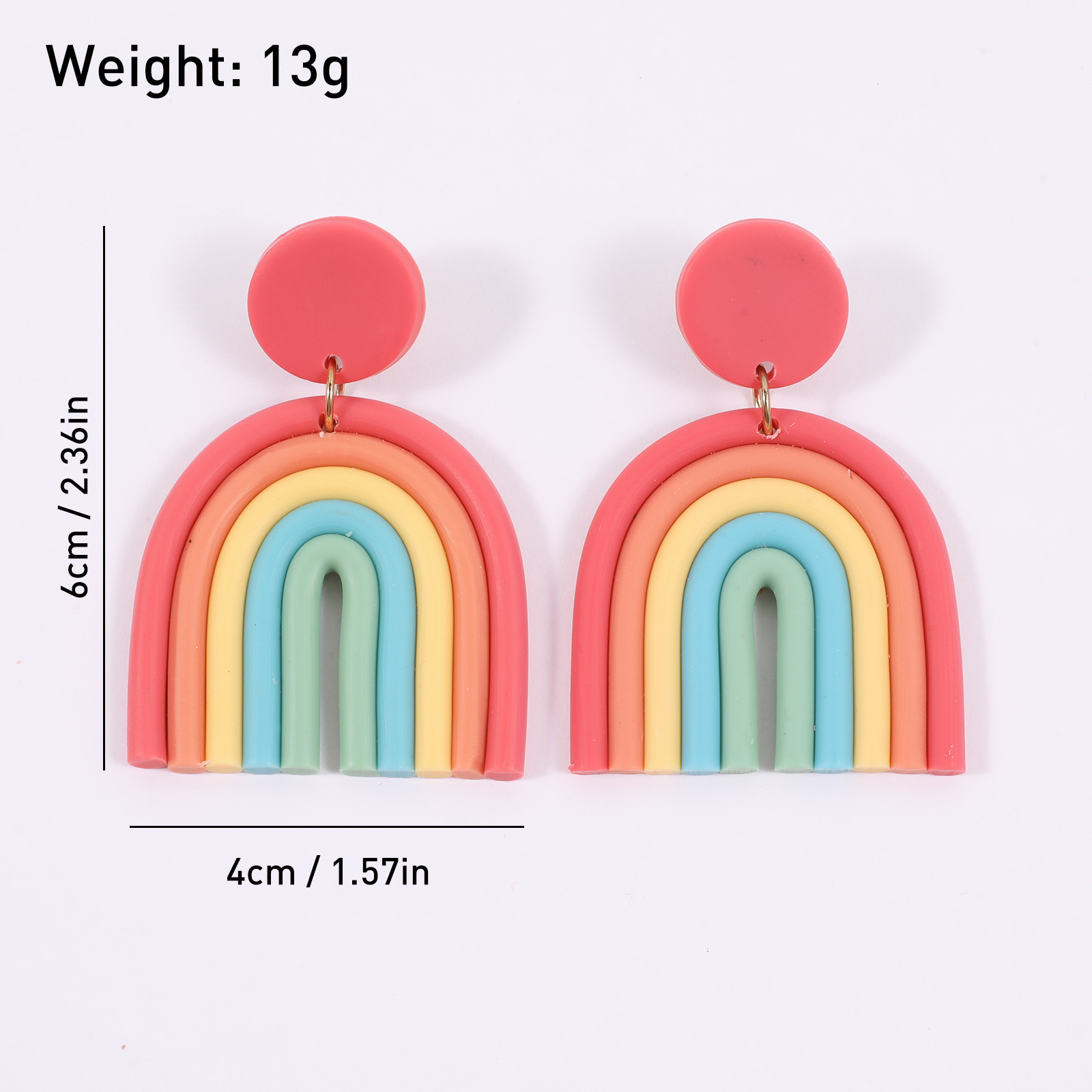 1 Pair Simple Style U Shape Handmade Soft Clay Drop Earrings display picture 3