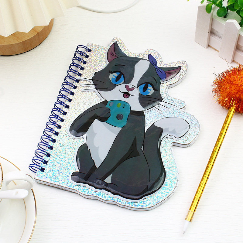 PVC esponja tridimensional burbuja pegatinas cubierta láser bobina libro lindo patrón animal de dibujos animados bloc de notas se puede personalizar