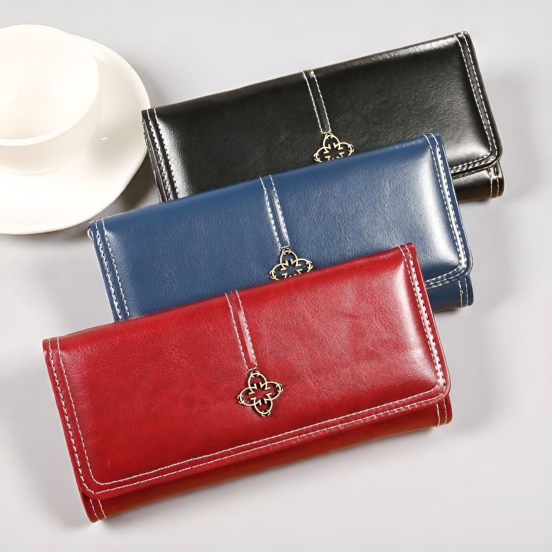 Uzun Qadın Cüzdanı - Yumşaq Dəri, Çoxlu Kart Yeri
