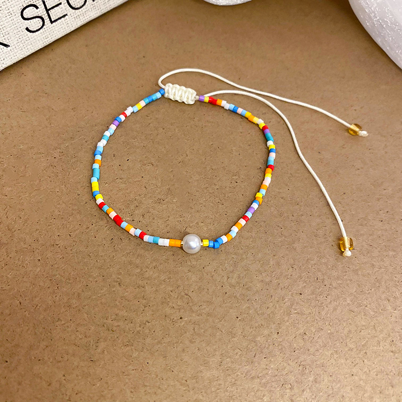 Estrellas de dopamina, gotas de aceite, cuentas de arroz, pulsera con cuentas, accesorios de pulsera dulce de verano, joyería de alta gama de nicho al por mayor