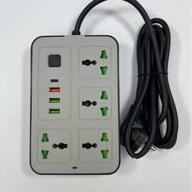 亚马逊智能USB插线板英规家用拖线板厂家外贸插座排插延长线插排