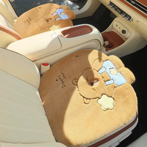 Car Supplies Three-Dimensional Cartoon Car Seat Cushion Winter Plush Car Seat Cushion Car Interior Accessories High-End Decoration