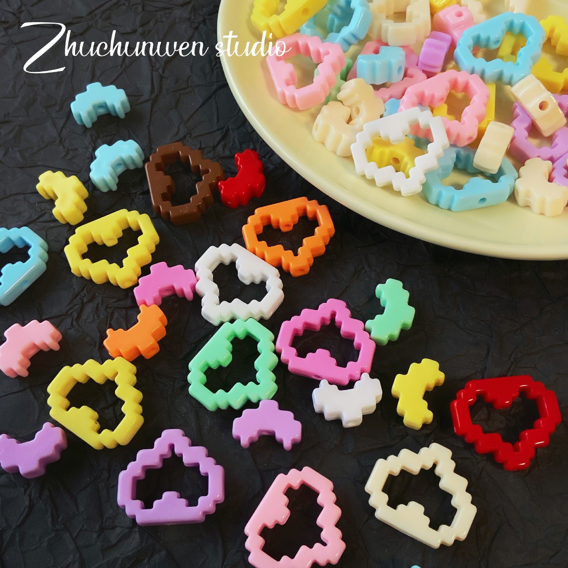 Coloridos cuentas de alta saturación serie de cuerdas de teléfono móvil DIY joyas de cadena en joyas hechas a mano accesorios de cuentas sueltas