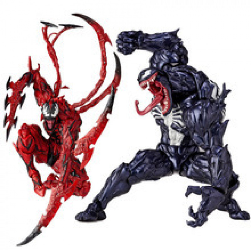 Kaiyodo Yamaguchi-Style Venom Carnage Model Figurine the Amazing Spider-Man Jointed Movable Model Figure Factory Kaiyodo Yamaguchi-Style Venom Carnage Model Figurine the Amazing Spider-Man Jointed Movable Model Figure Factory