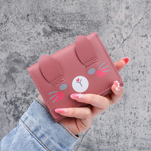 Factory direct sales  Korean version new women's wallet short creative fashion wallet simple buckle coin purse