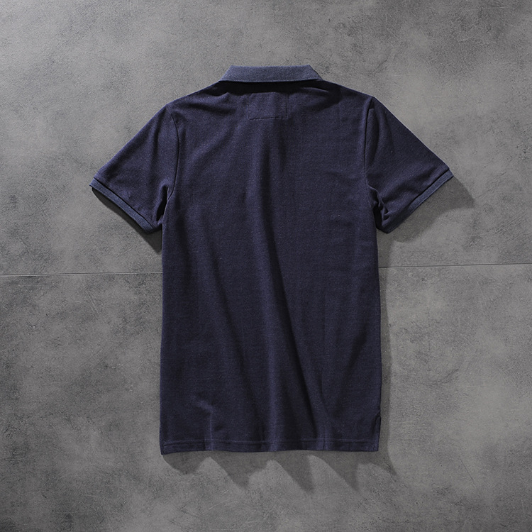 Spring and summer new American minimalist original men's turn collar short-sleeved T-shirt casual youth POLO shirt PK508 6 Spring and summer new American minimalist original men's turn collar short-sleeved T-shirt casual youth POLO shirt PK508 6
