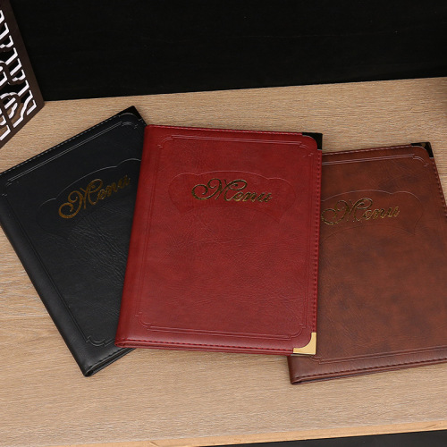 Order up menu PVC binder menu restaurant price list hotel service guide restaurant price list order menu clip