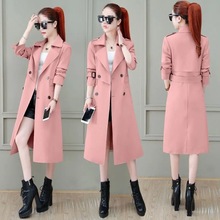 风衣女中长款春秋新款韩版宽松显瘦气质西装外套潮