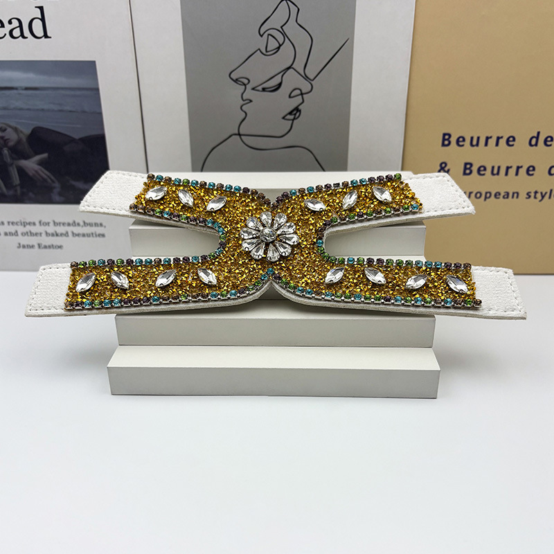 Nuevos accesorios de zapato DIY una sola forma de sandalias de diamante semiacabados zapatillas taladro superior