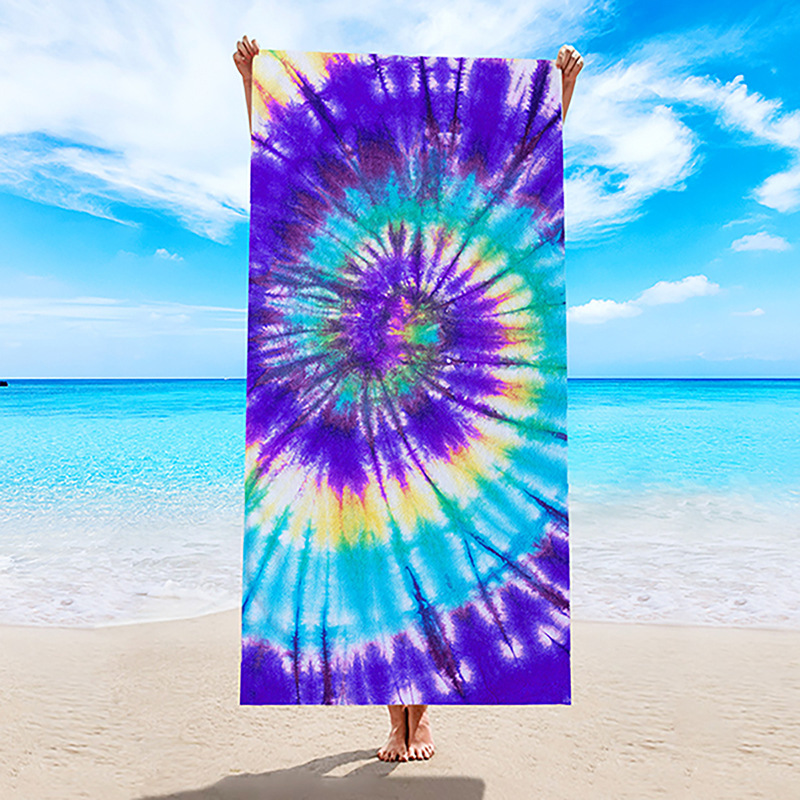 Toalla de playa transfronteriza, toalla de secado rápido, toalla de baño de microfibra, comercio exterior, Amazon, chal de natación con estampado digital europeo y americano