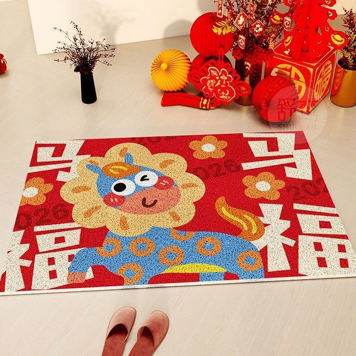 Halkfri dörrmatta av öglefiber för entrén_voghion.com