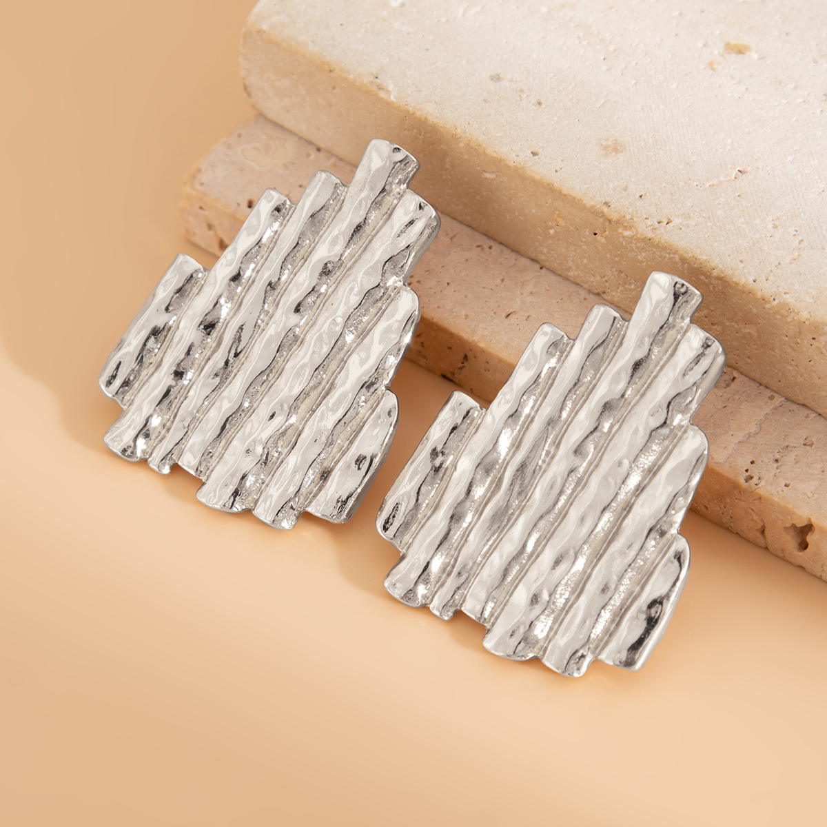 12g Weight Steel needle Ear Needle Material Drop Earrings, Ear Studs Classification 1 Pair Quantity Party, Street Occasion Alloy Material Geometric Pattern Women's Gender Polished Finish Plating Design Exaggerated, Punk Style 1 Pair Exaggerated Punk Geometric Plating Alloy Drop Earrings Ear Studs 40