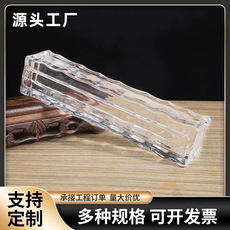 Кристаллическая стеклянная плитка перегородка стены кирпич пейзаж прозрачная стена термоплавкий кирпич твердый хрустальный кирпич белый стеклянный кирпич оптом