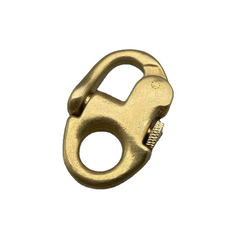 Dongguan cobre roto creativo puro latón sólido llavero Navy hebilla DIY bolsa correa de hombro gancho táctico hebilla de liberación rápida