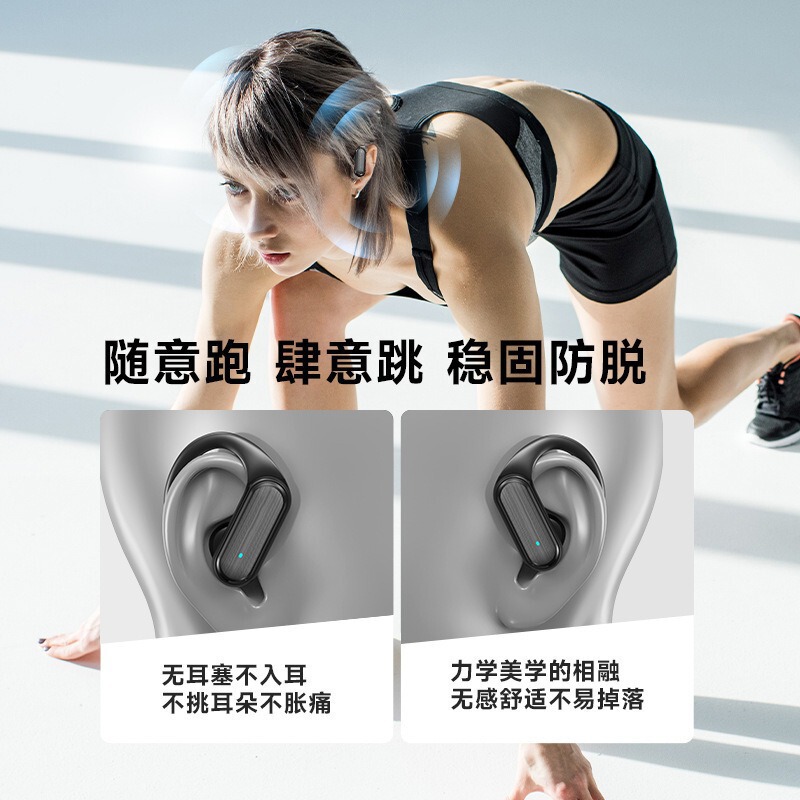 A520 耳掛け Bluetooth ヘッドセット スポーツ アウトドア 音楽 通話 サイクリング TWS 完全ワイヤレス バイノーラル デジタル ディスプレイ クロスボーダー|undefined