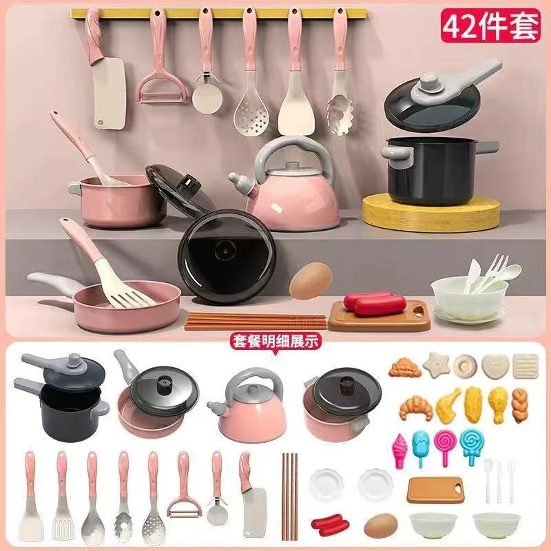 Juguetes de cocina de niños grandes juegos de cocina para niños niñas muebles de cocina para bebés cocinando platos de simulación de corte