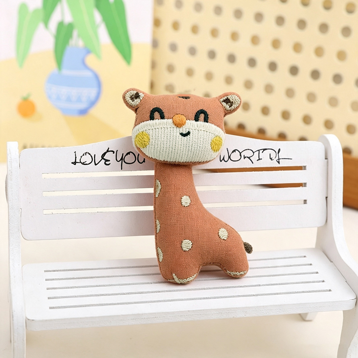 Accesorios de tela hechos a mano de dibujos animados colgantes INS animales de color café coreanos oso conejo lindo accesorios para el cabello infantil