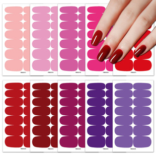 Nail art stickers explosions wholesale solid color nail stickers simple waterproof nail art full color solid color stickers