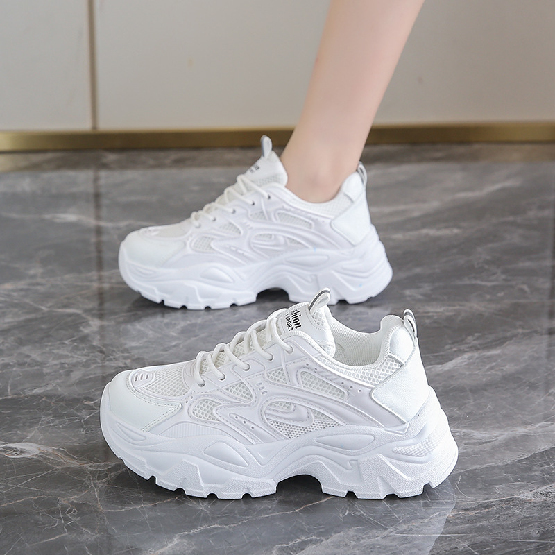 Women's Dad Foreign Trade 2025 New Model, Spring And Autumn Breathable Height-increasing Thick-soled Casual Shoes,_voghion.com