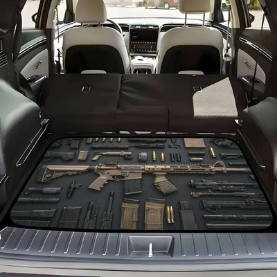 Avtomobil döşəmə paspasları trunk mat, dirt-resistant, wear-resistant - temus-new-trunk-mat-3-75100cmcrystal-velvet