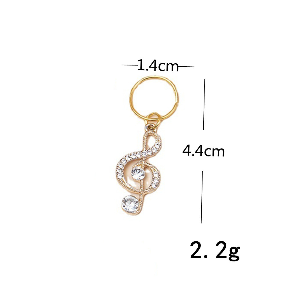 Rhinestones Inlay Material 1 Piece Quantity Simple Style Notes Alloy Plating Inlay Rhinestones Hair Buckle 1 Piece