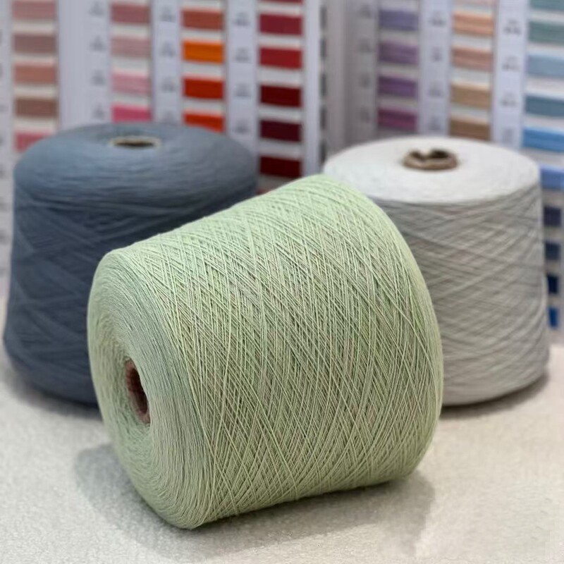 Factory Direct Sales 26Nm Wool Blended Yarn 90 Wool 10 Cashmere Yarn Double-Strand Worsted Yarn Wholesale