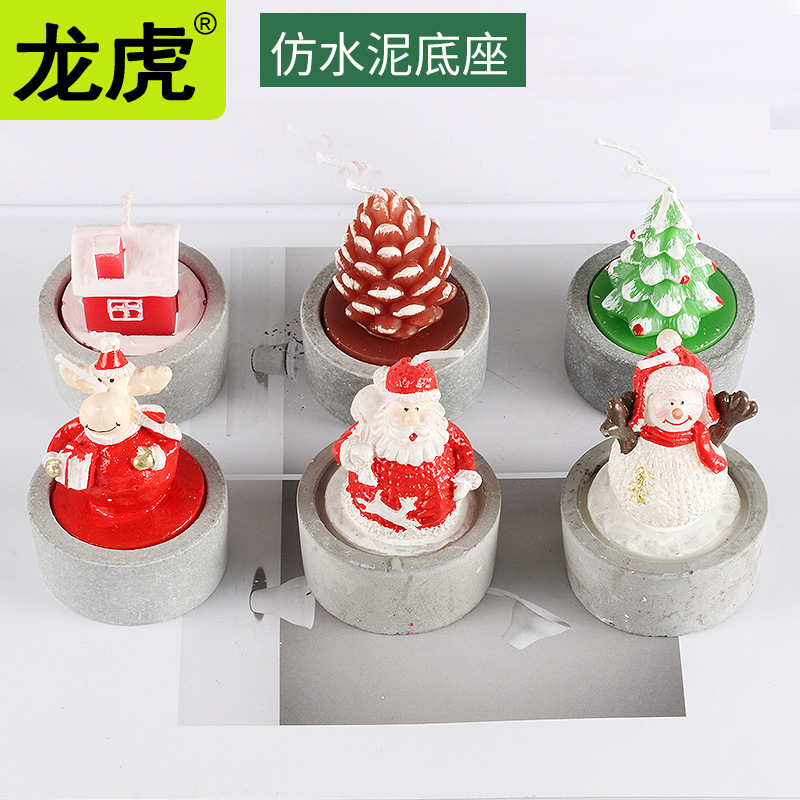 Festive cartoon candle